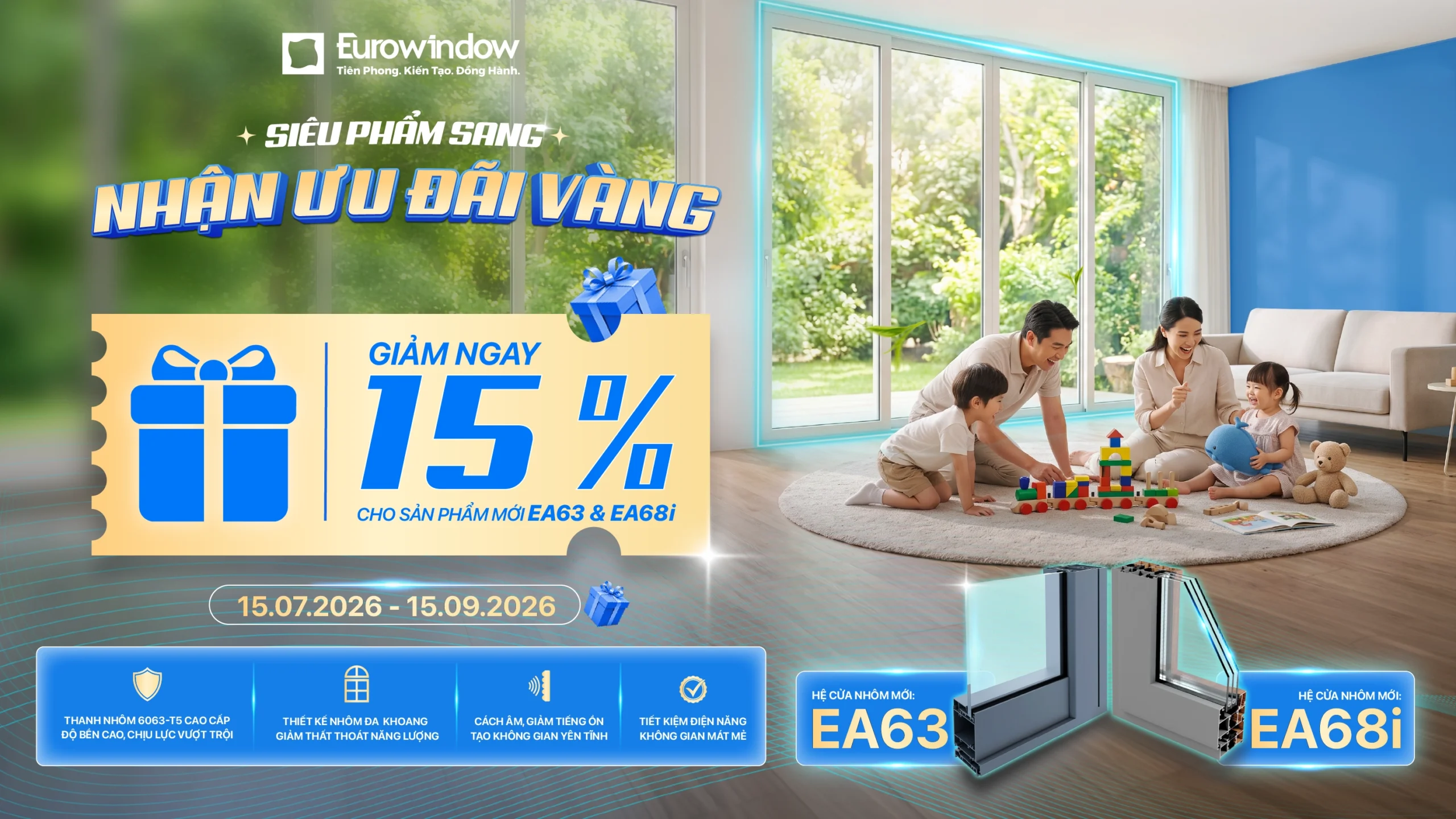 Khuyến mãi cửa nhôm Eurowindow